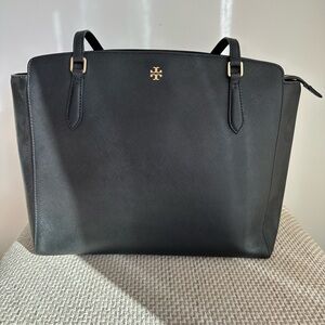 Tory Burch Black Tote / Shoulder bag / laptop holder inside!